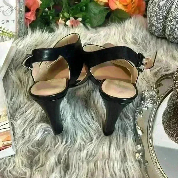 Franco Sarto Trish Leather Sling Back 3.5 Inch Heel Pointed Toe, 8M - Picture 5 of 8